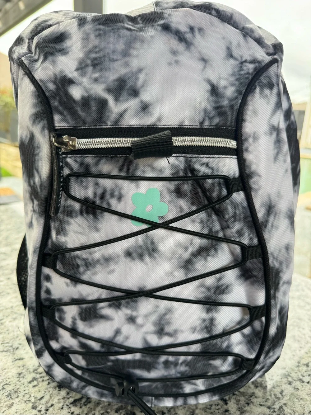 Limited Too Black & White Tie-Dye back pack w lunch Bag with Mint Logo